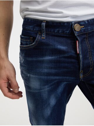 Modré pánské straight fit džíny DSQUARED2