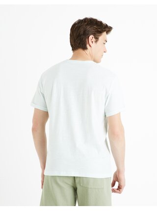 Bílé pánské basic tričko Celio Fecola 
