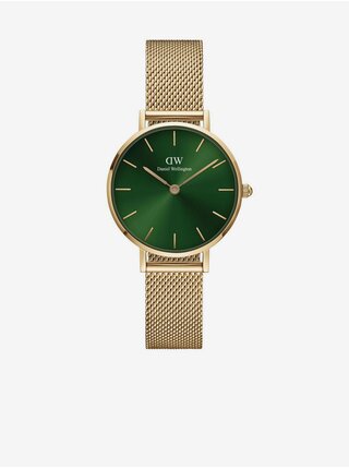Dámske hodinky v zlatej farbe Daniel Wellington Petite Emerald