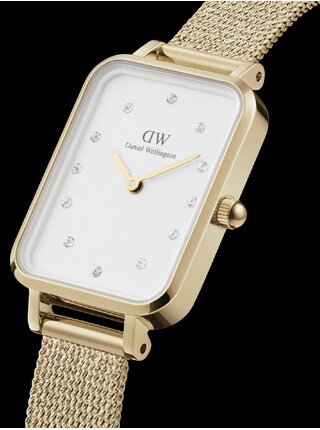 Dámské hodinky ve zlaté barvě Daniel Wellington Quadro Lumine