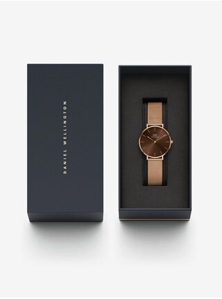 Dámské hodinky v růžovozlaté barvě Daniel Wellington Petite Amber