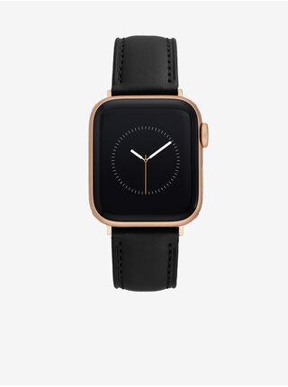 Černý kožený řemínek pro hodinky Apple Watch Anne Klein 
