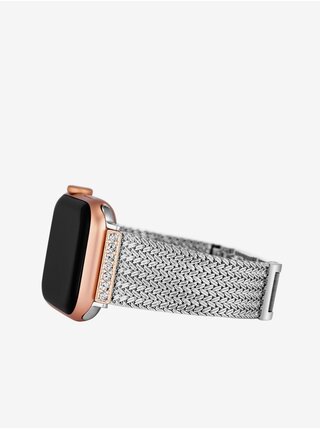 Řemínek pro hodinky Apple Watch s krystaly ve stříbrné barvě Anne Klein  