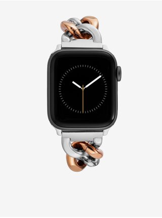 Řemínek pro hodinky Apple Watch ve stříbrné a růžovozlaté barvě Anne Klein  