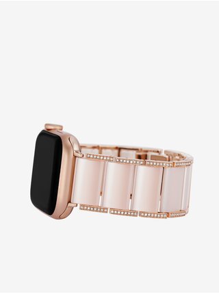 Remienok pre hodinky Apple Watch s kryštálmi vo svetiel ružovej farbe Anne Klein