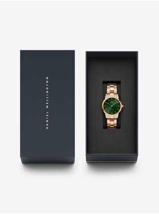 Dámske hodinky v ružovozlatej farbe Daniel Wellington Iconic Emerald