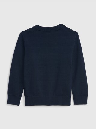 Tmavo modrý chlapčenský sveter s logom GAP