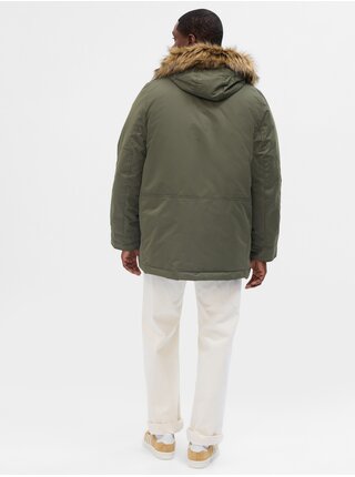 Zelená pánská zimní bunda s kapucí GAP