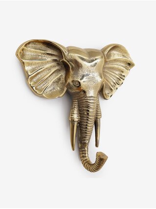 Dekorační nástěnný háček ve zlaté barvě SIFCON Elephant