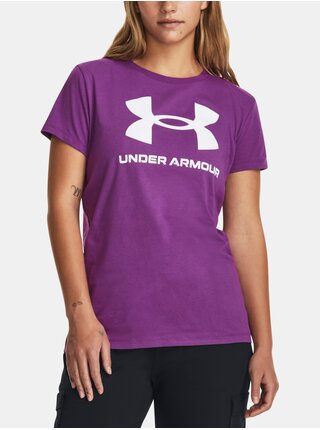 Fialové športové tričko Under Armour UA W SPORTSTYLE LOGO SS