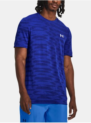 Modré športové tričko Under Armour UA Seamless Ripple SS