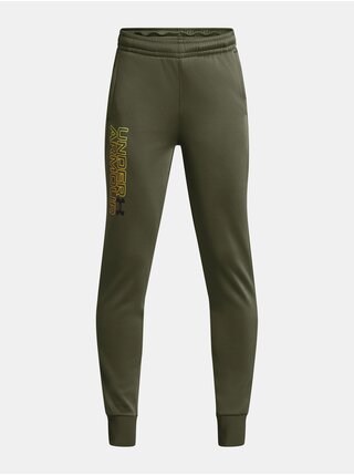 Khaki sportovní tepláky Under Armour UA Armour Fleece Graphic Jgr