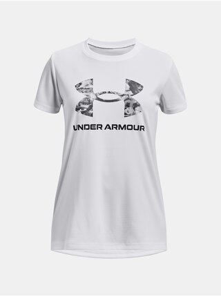Biele športové tričko Under Armour UA Tech Print BL SSC