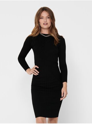 Čierne svetrové šaty Jacqueline de Yong Kate