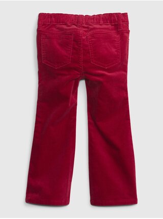 Červené holčičí sametové flared fit džíny GAP