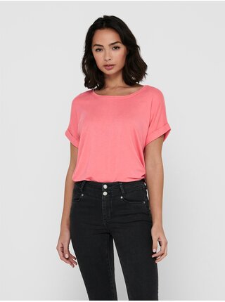 Růžové dámské tričko ONLY Moster