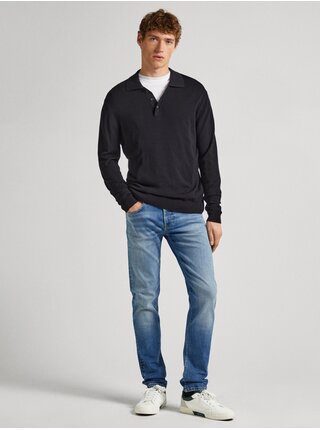 Modré pánske straight fit džínsy Pepe Jeans