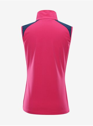 Tmavě růžová dámská softshellová vesta ALPINE PRO Wersa 