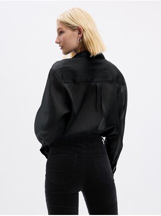 Černá dámská průsvitná oversized košile GAP