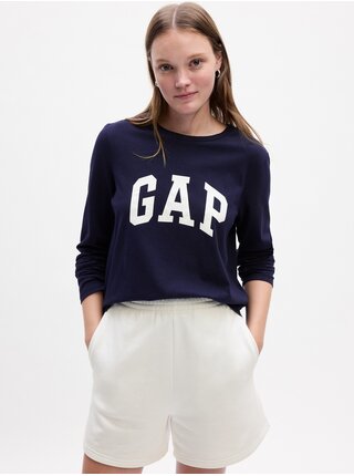 Tmavomodré dámske tričko s logom GAP