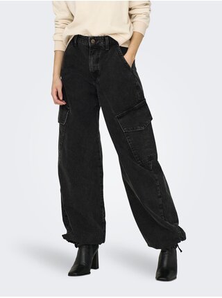 Čierne dámske džínsy s vreckami džínsy ONLY Pernille