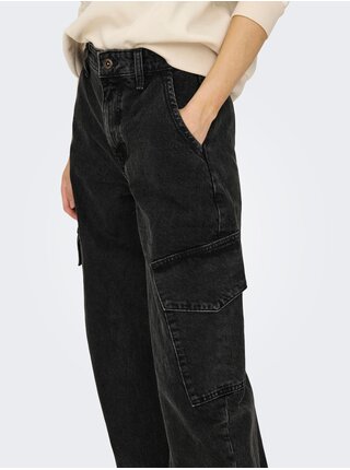 Černé dámské džíny s kapsami džíny ONLY Pernille