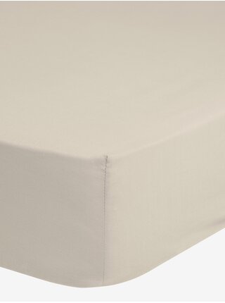 140 x 200 cm - Béžové elastické žerzejové prostěradlo Good Morning