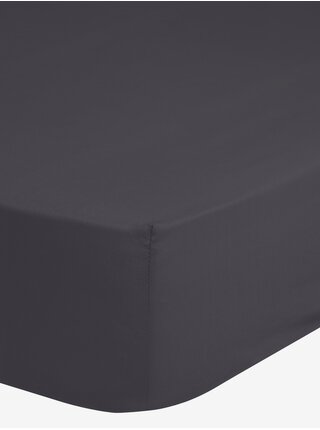 140 x 200 cm - Tmavě šedé elastické žerzejové prostěradlo Good Morning
