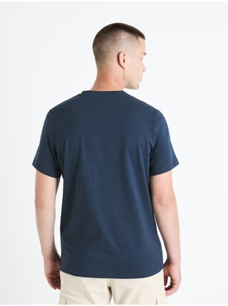 Tmavě modré pánské tričko s potiskem Celio Fedecamp 