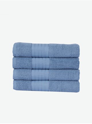 50 x 100 cm - Sada čtyř modrých ručníků Good Morning