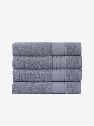 50 x 100 cm - Sada čtyř světle šedých ručníků Good Morning