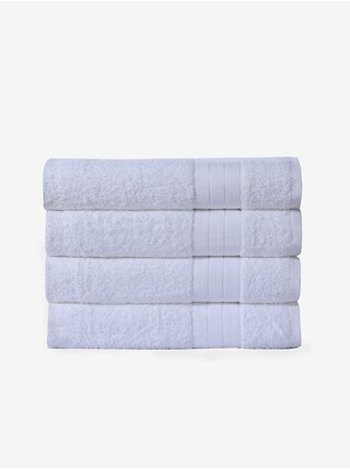 50 x 100 cm - Sada čtyř bílých ručníků Good Morning