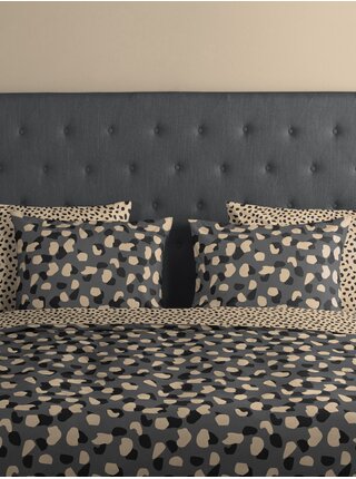 Béžovo-šedé vzorované oboustranné povlečení Good Morning Spotted 140 x 200 cm 