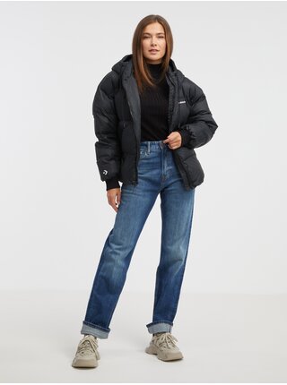Čierna dámska prešívaná oversize bunda Converse Short Puffer Jacket