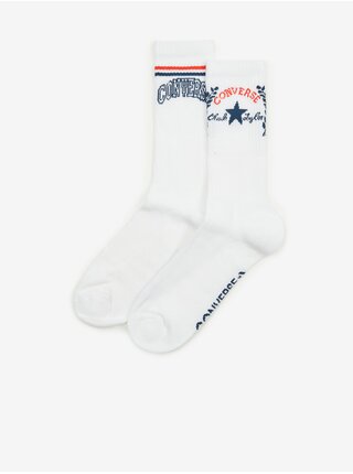Sada dvou párů pánských ponožek v bílé barvě Converse Club Concer
