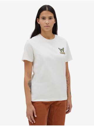 Krémové dámske tričko VANS Natural Fly