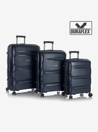 Sada tří cestovních kufrů v tmavě modré barvě Heys Milos S,M,L Navy