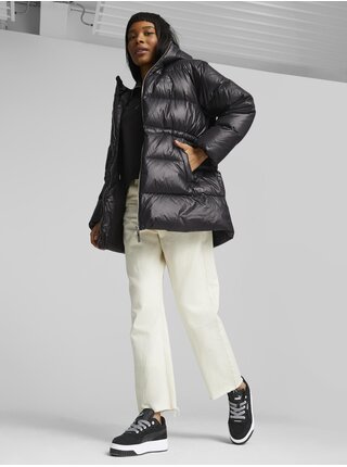 Čierna dámska páperová bunda Puma Style Hooded Down Jacket