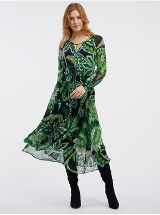 Zelené dámske kvetované šaty ORSAY