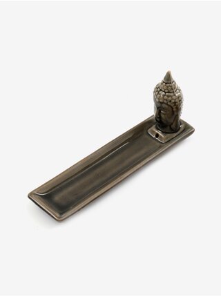 Sivý keramický držiak na vonné tyčinky SIFCON Budha