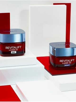 Sada denního a nočního krému proti stárnutí pleti L'Oréal Paris Revitalift Laser X3 (2x50 ml)