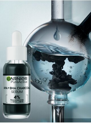 Sérum proti nedokonalostem AHA + BHA Garnier Pure Active Charcoal (30 ml)