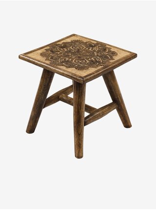 Ručně vyřezávaná stolička z mangového dřeva SIL SIFCON