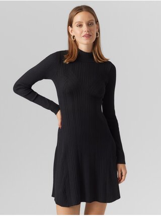 Černé dámské svetrové šaty VERO MODA Sally 