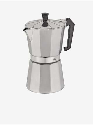 Stříbrný kávovar/espressovač Aluminium Classico Indukční na 6 šálků Cilio
