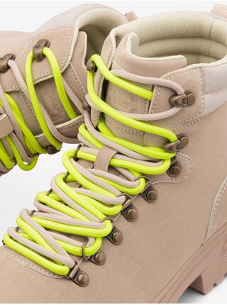 Světle hnědé pánské zimní outdoorové boty Ombre Clothing
