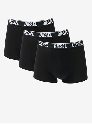 Súprava troch pánskych boxeriek v čiernej farbe Diesel