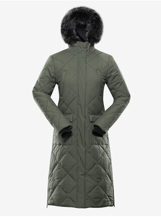 Zelený dámský prošívaný kabát ALPINE PRO Gosbera