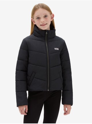 Čierna dievčenská zimná prešívaná bunda VANS Foundry Puffer