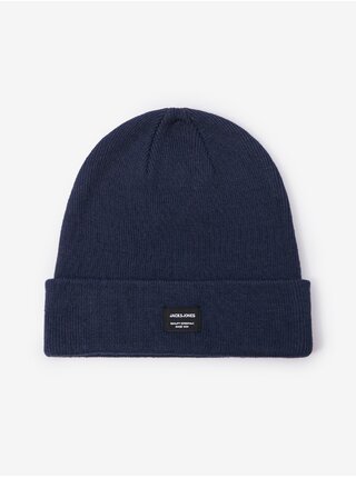 Tmavomodrá pletená zimná čiapka Jack & Jones DNA